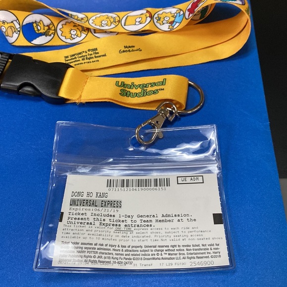 The Simpsons Universal Studio Lanyard - Picture 2 of 5